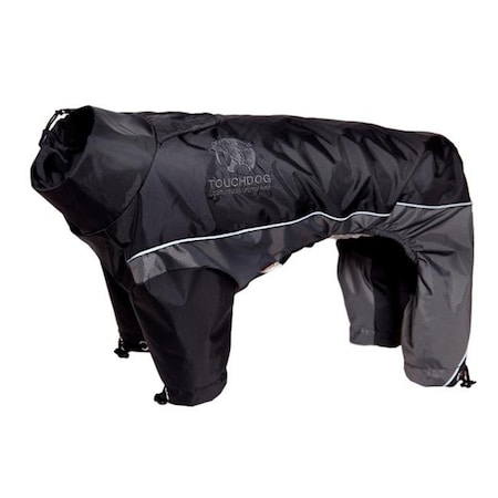 Pet Life Pet Life JKTD3BKXL Touchdog Quantum-Ice Full-Bodied Adjustable and 3M Reflective Dog Jacket with Blackshark Technology; Black - Extra Large JKTD3BKXL